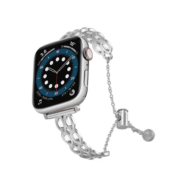 Dây đồng hồ hợp kim kẽm chuỗi vòng đôi, Dành cho Apple Watch 46mm / 49mm / 45mm / 44mm, Dành cho Apple Watch 42mm / 41mm / 40mm / 38mm