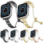 Dây đồng hồ hợp kim kẽm chuỗi vòng đôi, Dành cho Apple Watch 46mm / 49mm / 45mm / 44mm, Dành cho Apple Watch 42mm / 41mm / 40mm / 38mm