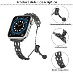 Dây đồng hồ hợp kim kẽm chuỗi vòng đôi, Dành cho Apple Watch 46mm / 49mm / 45mm / 44mm, Dành cho Apple Watch 42mm / 41mm / 40mm / 38mm