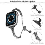 Dây đồng hồ hợp kim kẽm đính kim cương vỡ Wings, Dành cho Apple Watch 46mm / 49mm / 45mm / 44mm, Dành cho Apple Watch 42mm / 41mm / 40mm / 38mm