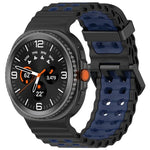Dây đồng hồ silicone hai màu khóa đôi Marine, Dành cho Samsung Galaxy Watch8 / Watch8 Classic