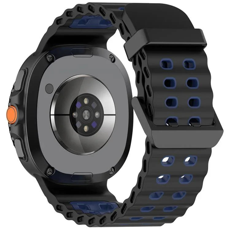 Dây đồng hồ silicone hai màu khóa đôi Marine, Dành cho Samsung Galaxy Watch8 / Watch8 Classic