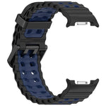 Dây đồng hồ silicone hai màu khóa đôi Marine, Dành cho Samsung Galaxy Watch8 / Watch8 Classic