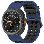 Dây đồng hồ silicone hai màu khóa đôi Marine, Dành cho Samsung Galaxy Watch8 / Watch8 Classic