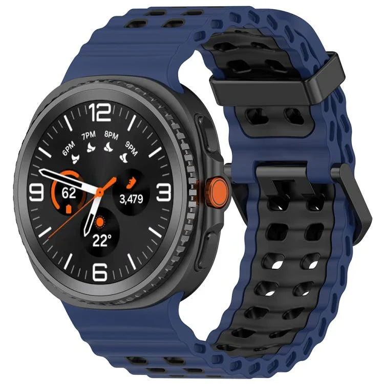 Dây đồng hồ silicone hai màu khóa đôi Marine, Dành cho Samsung Galaxy Watch8 / Watch8 Classic
