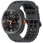 Dây đồng hồ silicone hai màu khóa đôi Marine, Dành cho Samsung Galaxy Watch8 / Watch8 Classic