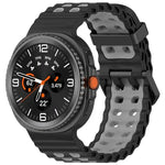 Dây đồng hồ silicone hai màu khóa đôi Marine, Dành cho Samsung Galaxy Watch8 / Watch8 Classic