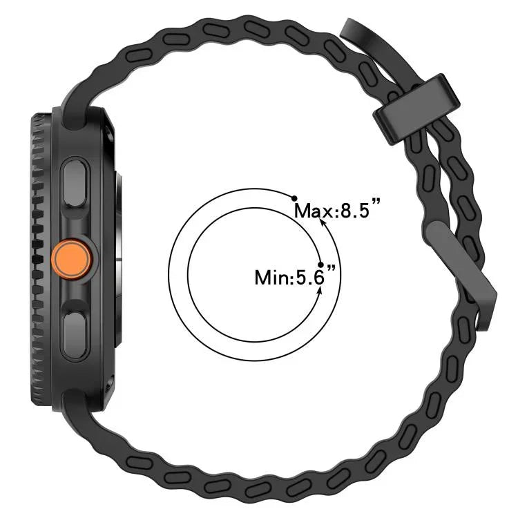 Dây đồng hồ silicone hai màu khóa đôi Marine, Dành cho Samsung Galaxy Watch8 / Watch8 Classic