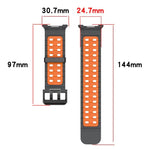 Dây đồng hồ silicone hai màu khóa đôi Marine, Dành cho Samsung Galaxy Watch8 / Watch8 Classic