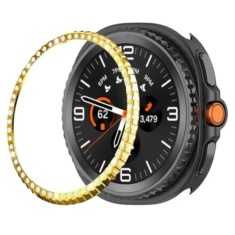 Vòng bảo vệ đồng hồ kim loại kim cương một hàng, Dành cho Samsung Galaxy Watch8 Classic 46mm