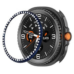 Vòng bảo vệ đồng hồ kim loại kim cương một hàng, Dành cho Samsung Galaxy Watch8 Classic 46mm