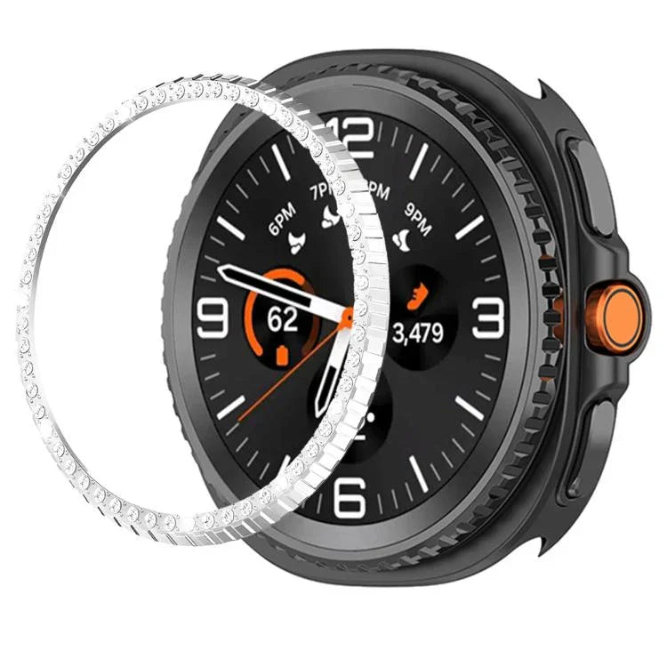 Vòng bảo vệ đồng hồ kim loại kim cương một hàng, Dành cho Samsung Galaxy Watch8 Classic 46mm