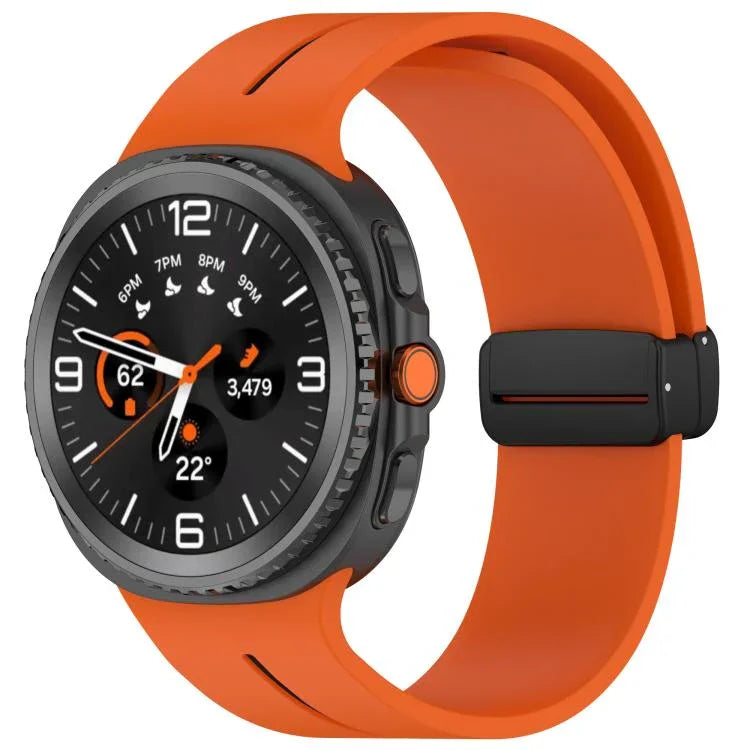 Dây đồng hồ silicone khóa nam châm gập, Dành cho Samsung Galaxy Watch8 / Watch8 Classic