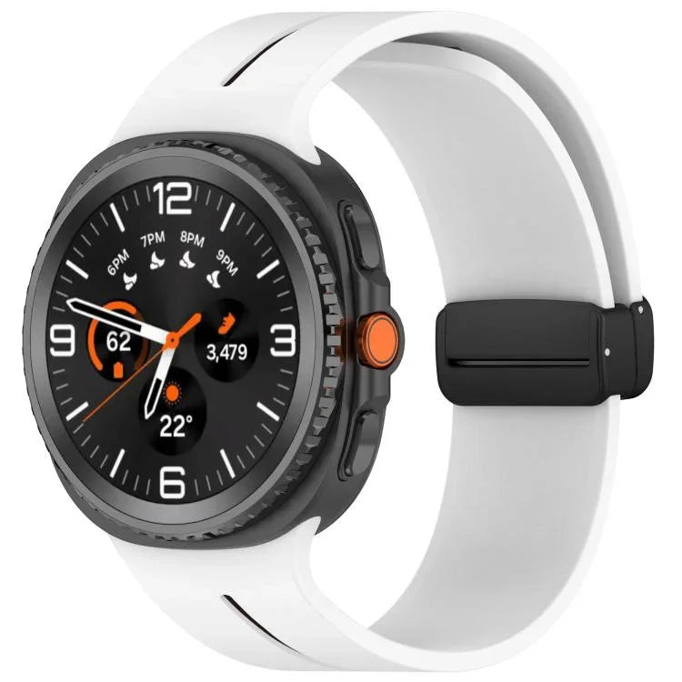 Dây đồng hồ silicone khóa nam châm gập, Dành cho Samsung Galaxy Watch8 / Watch8 Classic