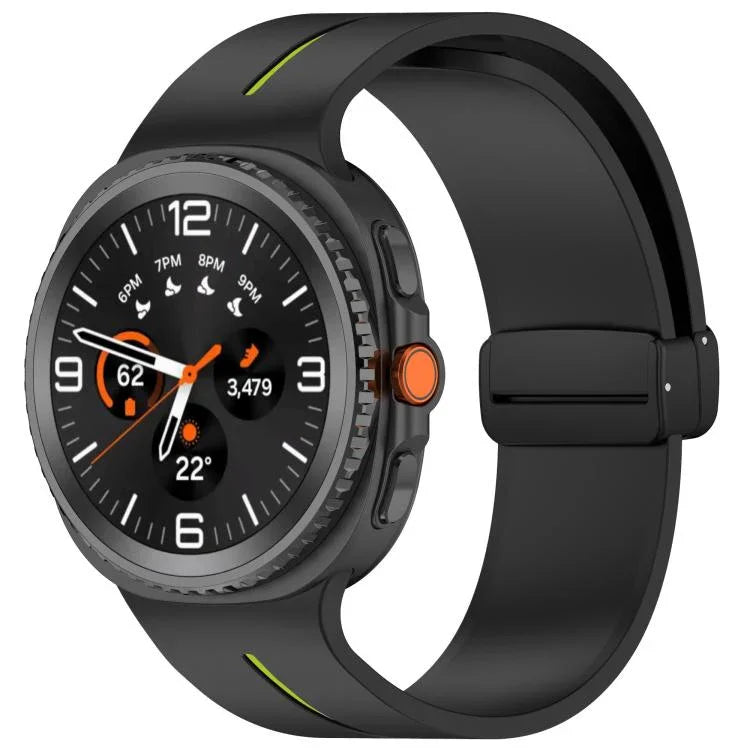 Dây đồng hồ silicone khóa nam châm gập, Dành cho Samsung Galaxy Watch8 / Watch8 Classic