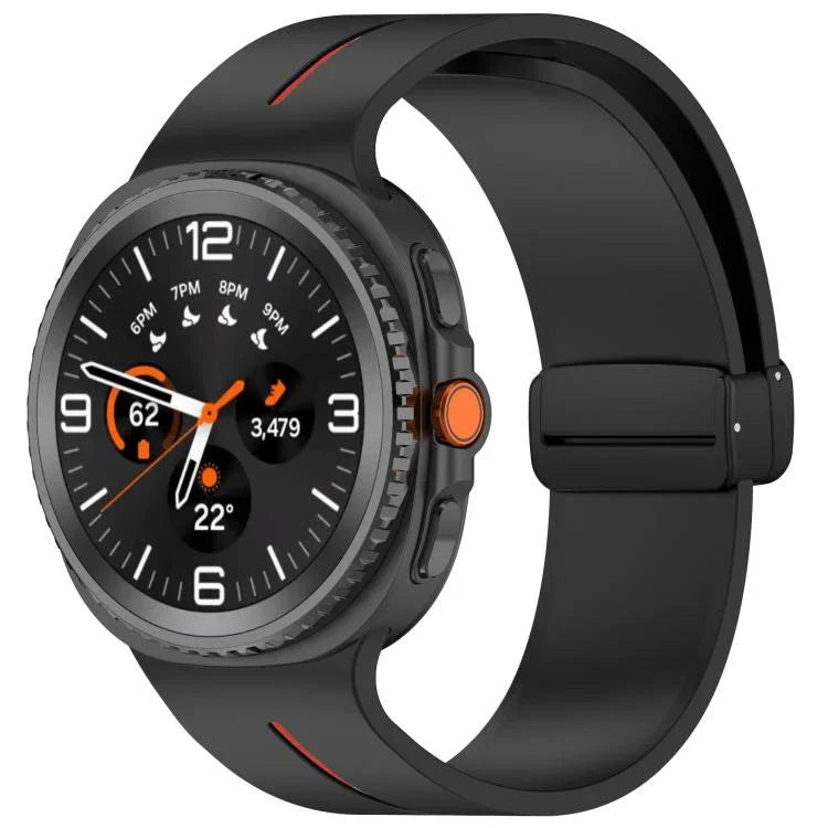 Dây đồng hồ silicone khóa nam châm gập, Dành cho Samsung Galaxy Watch8 / Watch8 Classic
