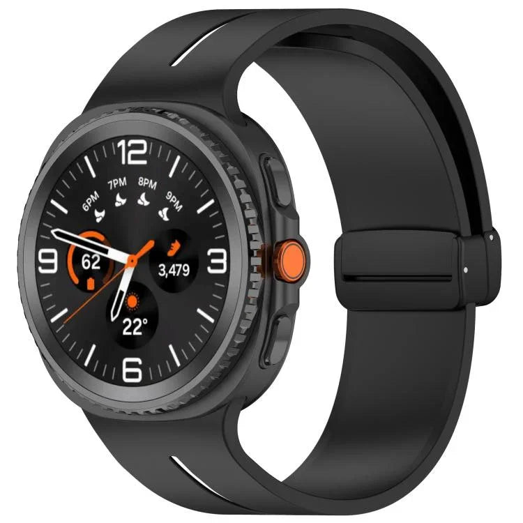 Dây đồng hồ silicone khóa nam châm gập, Dành cho Samsung Galaxy Watch8 / Watch8 Classic