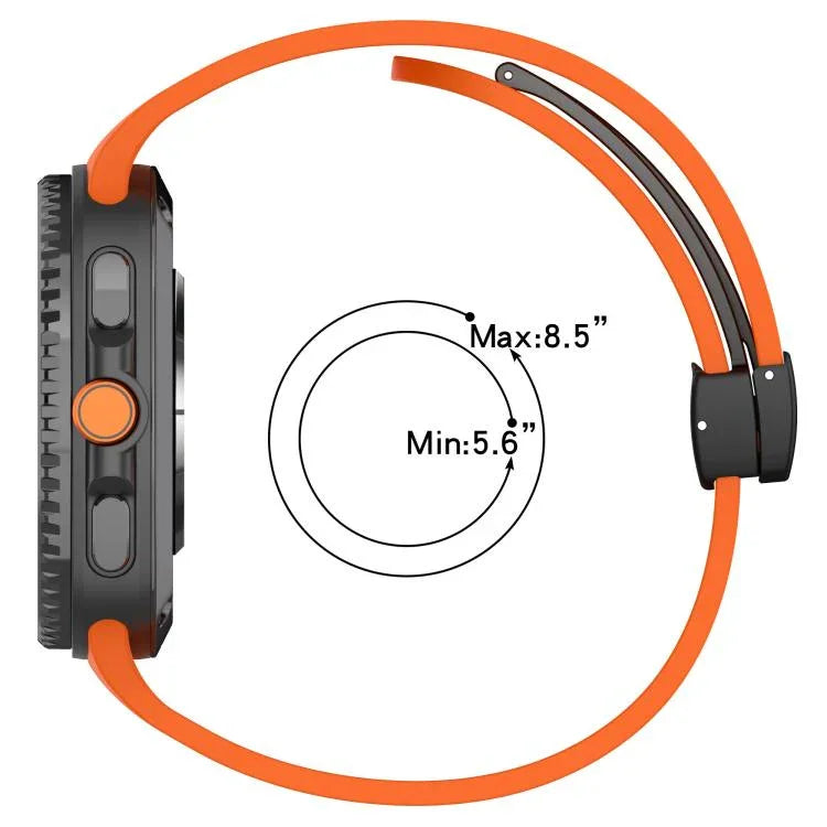 Dây đồng hồ silicone khóa nam châm gập, Dành cho Samsung Galaxy Watch8 / Watch8 Classic