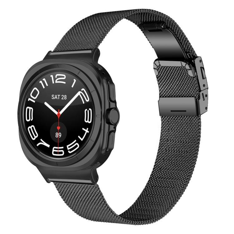 Turtle Buckle Milanese Metal Watch Band, For Samsung Galaxy Watch Ultra 47mm / Ultra 2025