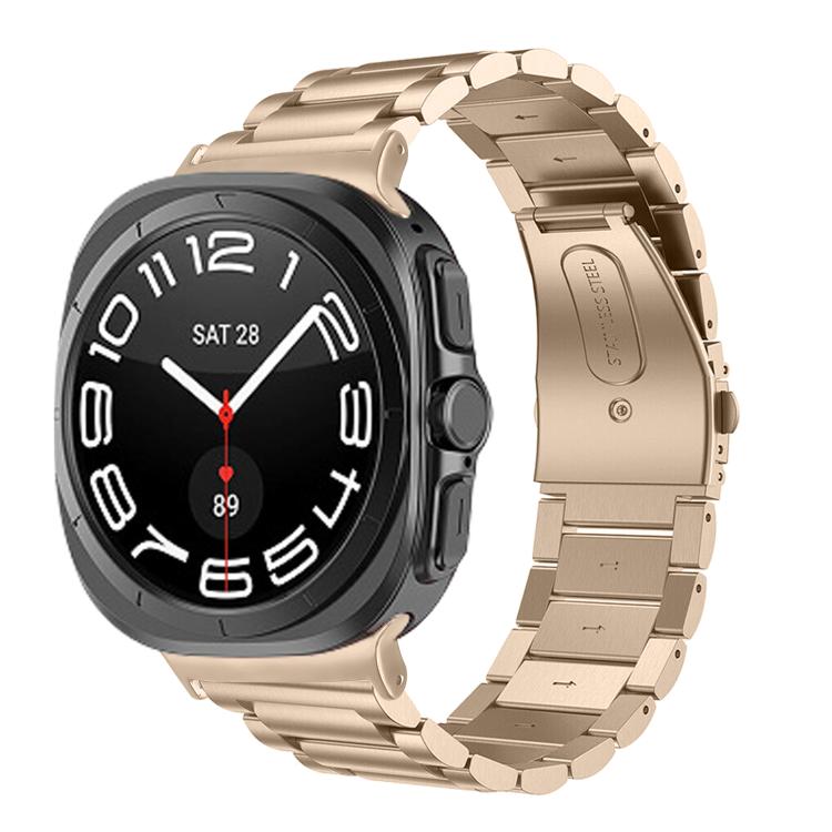 Dây đồng hồ thép không gỉ ba hạt, dành cho Samsung Galaxy Watch Ultra 47mm / Ultra 2025