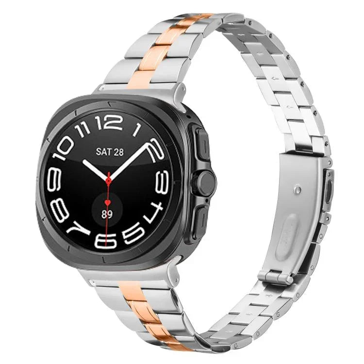 Dây đồng hồ thép không gỉ mảnh ba hạt, Dành cho Samsung Galaxy Watch Ultra 47mm / Ultra 2025