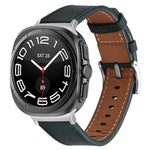 Dây đồng hồ da thật Nappa khóa bạc, Dành cho Samsung Galaxy Watch Ultra 47mm / Ultra 2025
