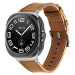Dây đồng hồ da thật Nappa khóa bạc, Dành cho Samsung Galaxy Watch Ultra 47mm / Ultra 2025
