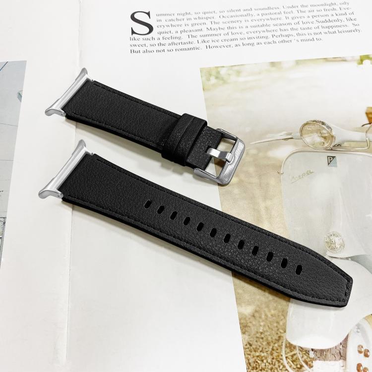 Dây đồng hồ da thật Lychee hai mặt, Dành cho Samsung Galaxy Watch Ultra 47mm / Ultra 2025