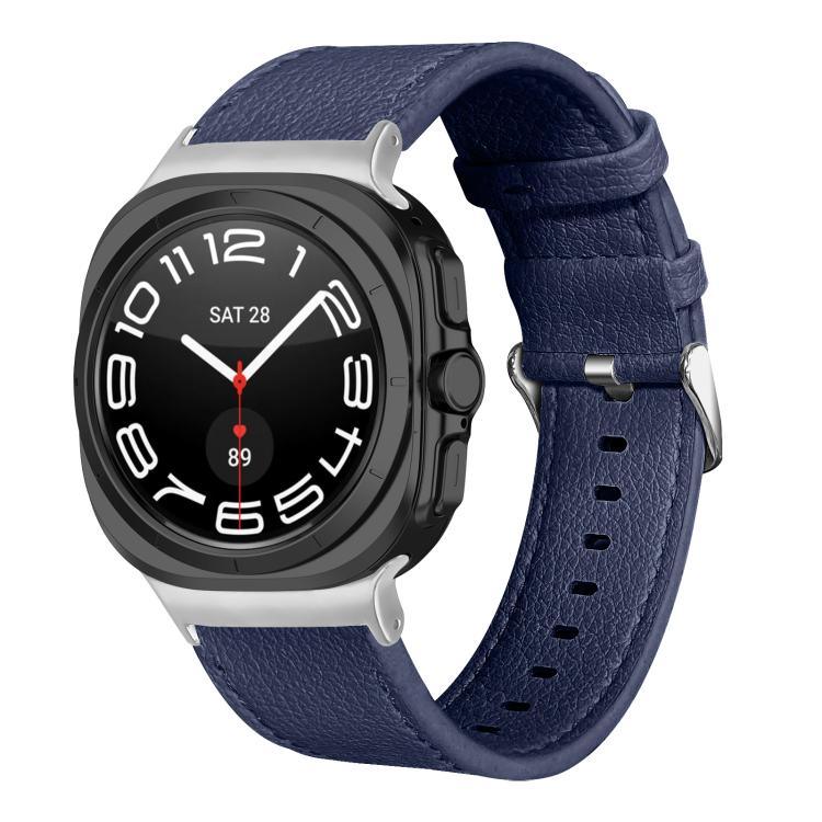 Dây đồng hồ da thật Lychee hai mặt, Dành cho Samsung Galaxy Watch Ultra 47mm / Ultra 2025