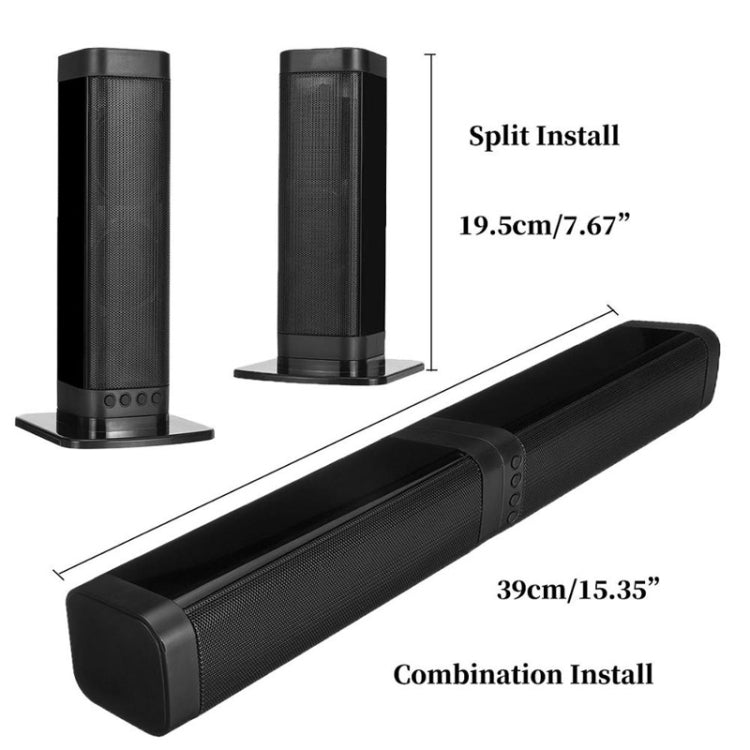 Loa soundbar không dây TV BKS-33 5.0, hỗ trợ TF, tháo rời và ghép nối, hiệu ứng stereo 3D
