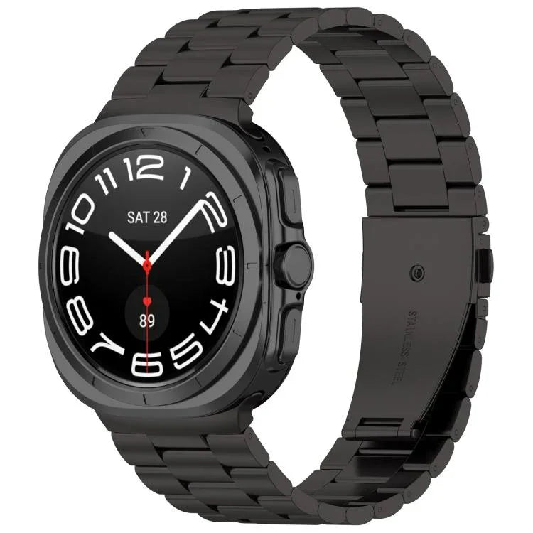 Dây đồng hồ thép không gỉ ba hạt kèm dụng cụ tháo, Dành cho Samsung Galaxy Watch Ultra 47mm / Ultra 2025, Dành cho Samsung Galaxy Watch8 / Watch8 Classic