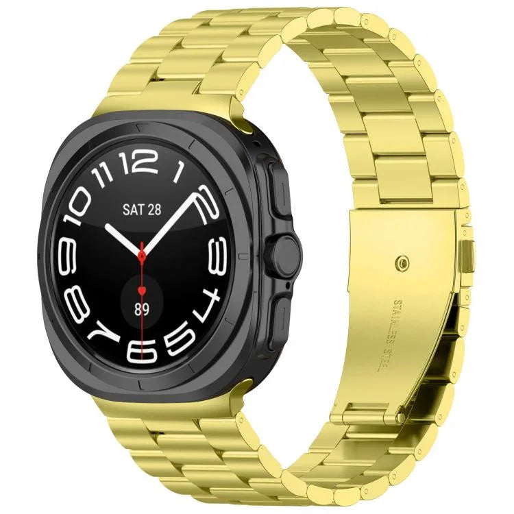 Dây đồng hồ thép không gỉ ba hạt kèm dụng cụ tháo, Dành cho Samsung Galaxy Watch Ultra 47mm / Ultra 2025, Dành cho Samsung Galaxy Watch8 / Watch8 Classic