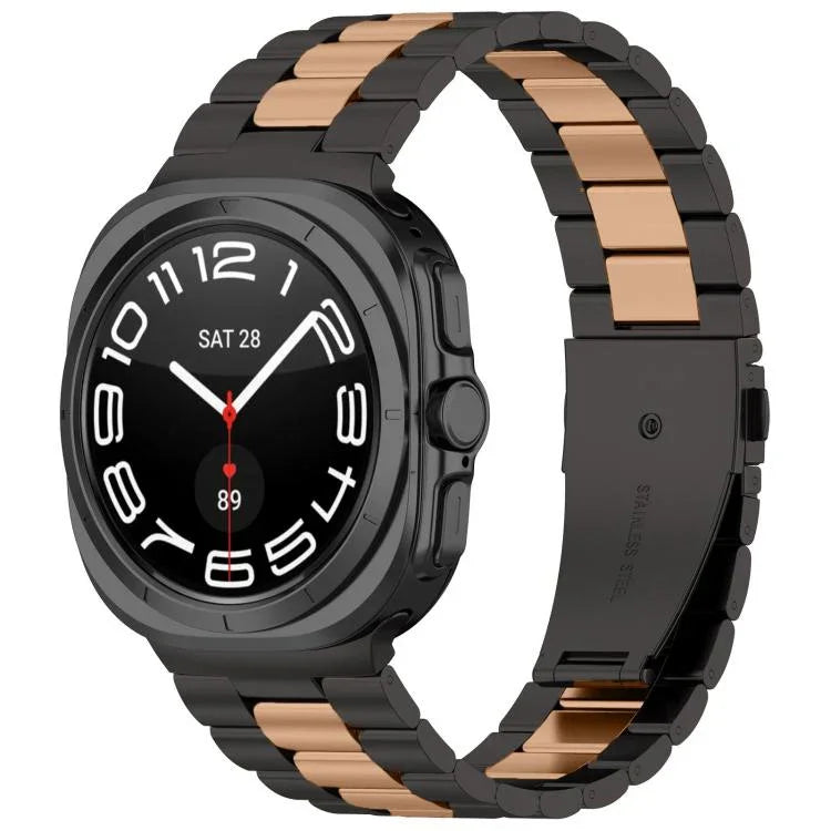 Dây đồng hồ thép không gỉ ba hạt kèm dụng cụ tháo, Dành cho Samsung Galaxy Watch Ultra 47mm / Ultra 2025, Dành cho Samsung Galaxy Watch8 / Watch8 Classic