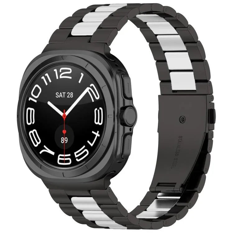 Dây đồng hồ thép không gỉ ba hạt kèm dụng cụ tháo, Dành cho Samsung Galaxy Watch Ultra 47mm / Ultra 2025, Dành cho Samsung Galaxy Watch8 / Watch8 Classic