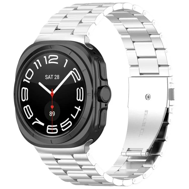 Dây đồng hồ thép không gỉ ba hạt kèm dụng cụ tháo, Dành cho Samsung Galaxy Watch Ultra 47mm / Ultra 2025, Dành cho Samsung Galaxy Watch8 / Watch8 Classic
