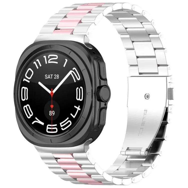 Dây đồng hồ thép không gỉ ba hạt kèm dụng cụ tháo, Dành cho Samsung Galaxy Watch Ultra 47mm / Ultra 2025, Dành cho Samsung Galaxy Watch8 / Watch8 Classic