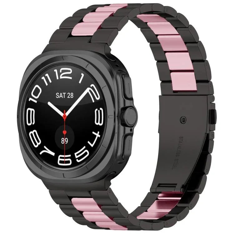Dây đồng hồ thép không gỉ ba hạt kèm dụng cụ tháo, Dành cho Samsung Galaxy Watch Ultra 47mm / Ultra 2025, Dành cho Samsung Galaxy Watch8 / Watch8 Classic