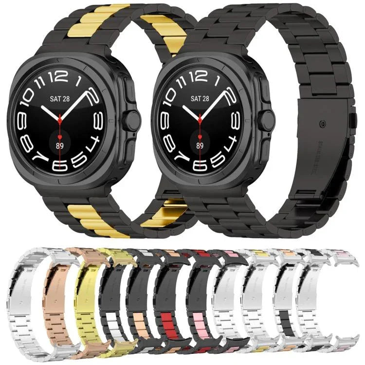 Dây đồng hồ thép không gỉ ba hạt kèm dụng cụ tháo, Dành cho Samsung Galaxy Watch Ultra 47mm / Ultra 2025, Dành cho Samsung Galaxy Watch8 / Watch8 Classic