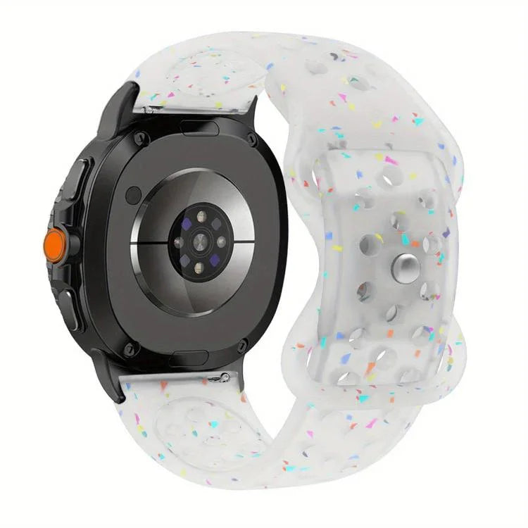 Dây đồng hồ silicone chấm màu hạt thân thiện với môi trường, Dành cho Samsung Galaxy Watch8 / Watch8 Classic