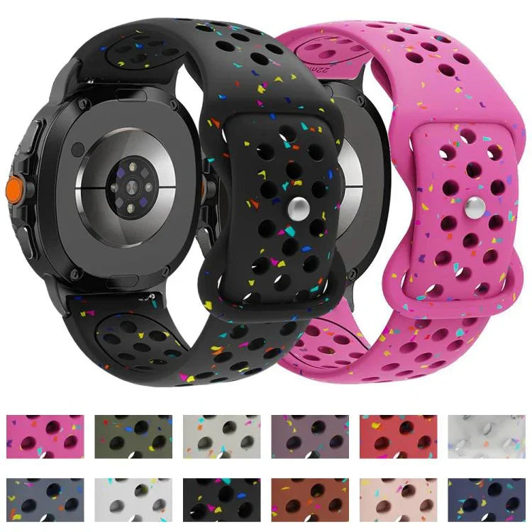 Dây đồng hồ silicone chấm màu hạt thân thiện với môi trường, Dành cho Samsung Galaxy Watch8 / Watch8 Classic
