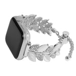 Dây đồng hồ hợp kim đính kim cương hình lá, Dành cho Apple Watch 46mm / 49mm / 45mm / 44mm, Dành cho Apple Watch 42mm / 41mm / 40mm / 38mm
