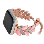 Dây đồng hồ hợp kim đính kim cương hình lá, Dành cho Apple Watch 46mm / 49mm / 45mm / 44mm, Dành cho Apple Watch 42mm / 41mm / 40mm / 38mm
