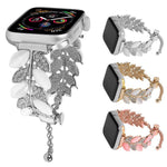 Dây đồng hồ hợp kim đính kim cương hình lá, Dành cho Apple Watch 46mm / 49mm / 45mm / 44mm, Dành cho Apple Watch 42mm / 41mm / 40mm / 38mm