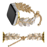 Dây đồng hồ hợp kim đính kim cương hình lá, Dành cho Apple Watch 46mm / 49mm / 45mm / 44mm, Dành cho Apple Watch 42mm / 41mm / 40mm / 38mm