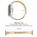Dây đồng hồ kim loại hợp kim kim cương viền ren, Dành cho Apple Watch 46mm / 49mm / 45mm / 44mm, Dành cho Apple Watch 42mm / 41mm / 40mm / 38mm