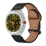 Dây đồng hồ da thật khóa cổ điển, Dành cho Samsung Galaxy Watch8 / Watch8 Classic