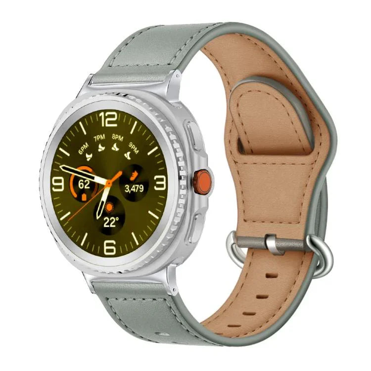 Dây đồng hồ da thật khóa cổ điển, Dành cho Samsung Galaxy Watch8 / Watch8 Classic