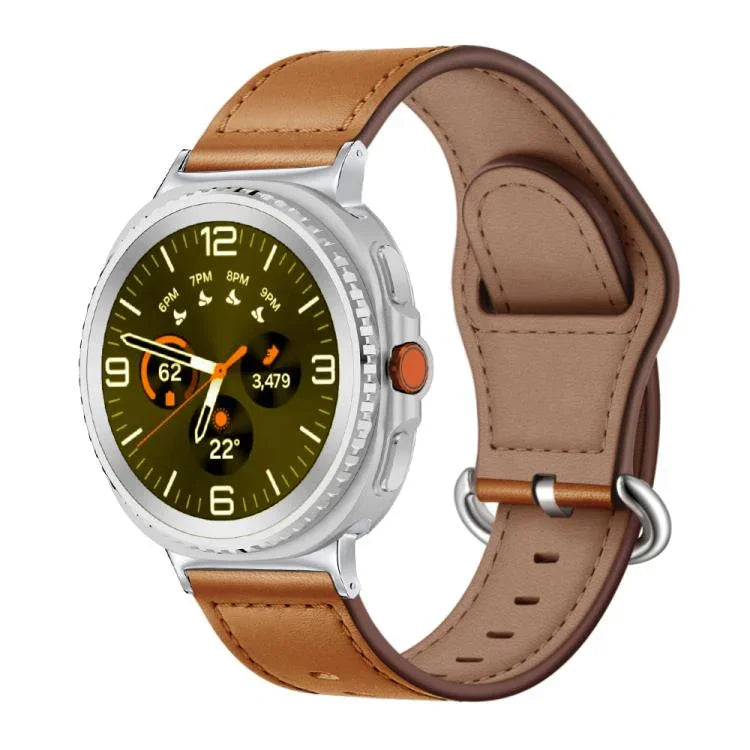 Dây đồng hồ da thật khóa cổ điển, Dành cho Samsung Galaxy Watch8 / Watch8 Classic