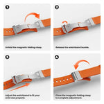 Dây đồng hồ silicone khóa từ tính, Dành cho Apple Watch 46mm / 49mm / 45mm / 44mm