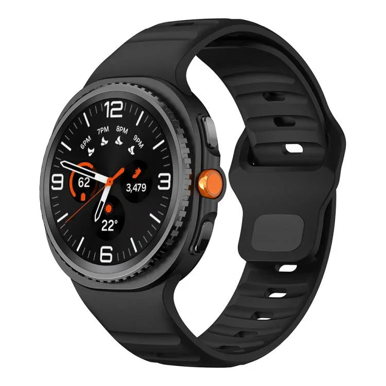 Dây đồng hồ silicone khóa ngược họa tiết sóng, Dành cho Samsung Galaxy Watch8 / Watch8 Classic